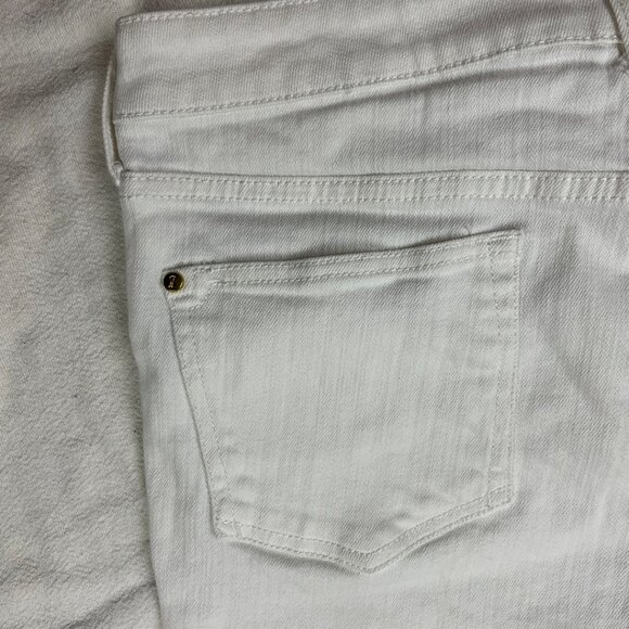 Anthropologie Pilcro Script White Jeans Size 32 Slim Straight Leg High Rise - Picture 7 of 14